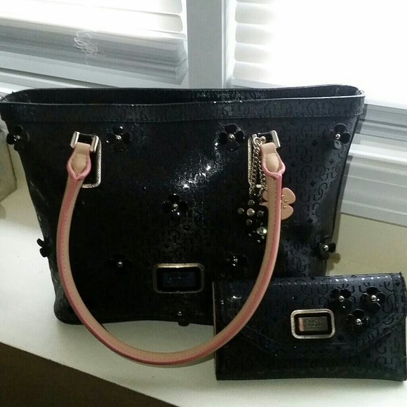 Guess Handbags - Guess floral studded purse and wallet